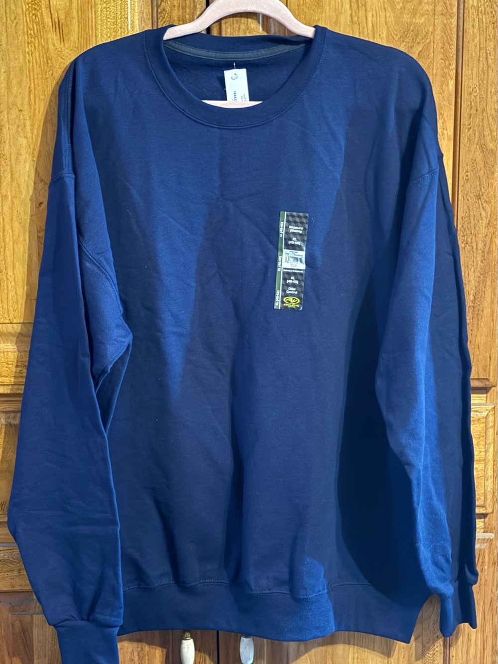 Men's Athletic Works Classic Navy Crewneck Sweatshirt XL